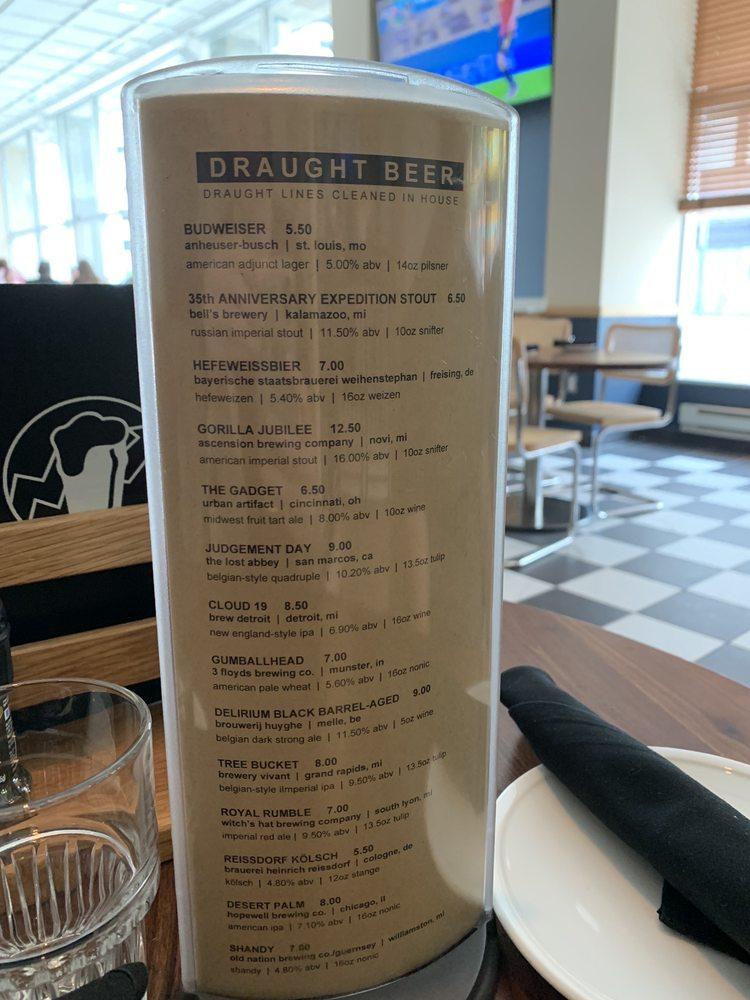 Menu at Detroit Beer Exchange pub & bar, Detroit