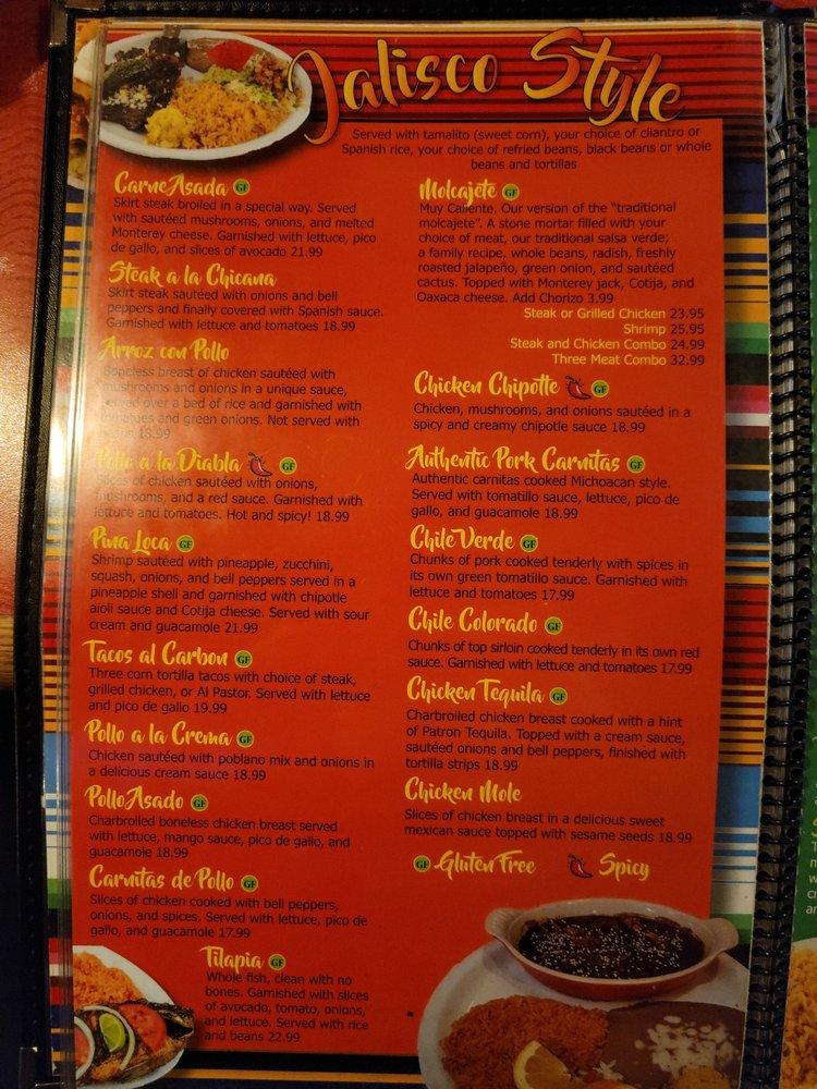Menu at El Tapatio Mexican Restaurant, Citrus Heights