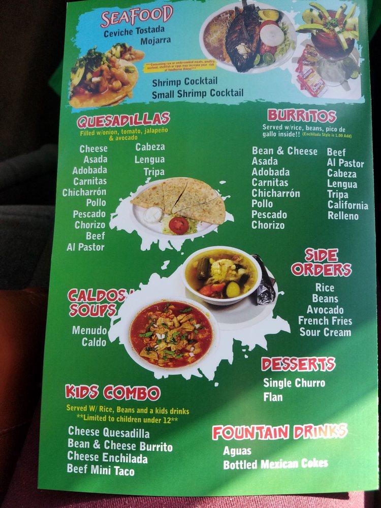Menu at Los Altenos Restaurant LLC, Flagstaff