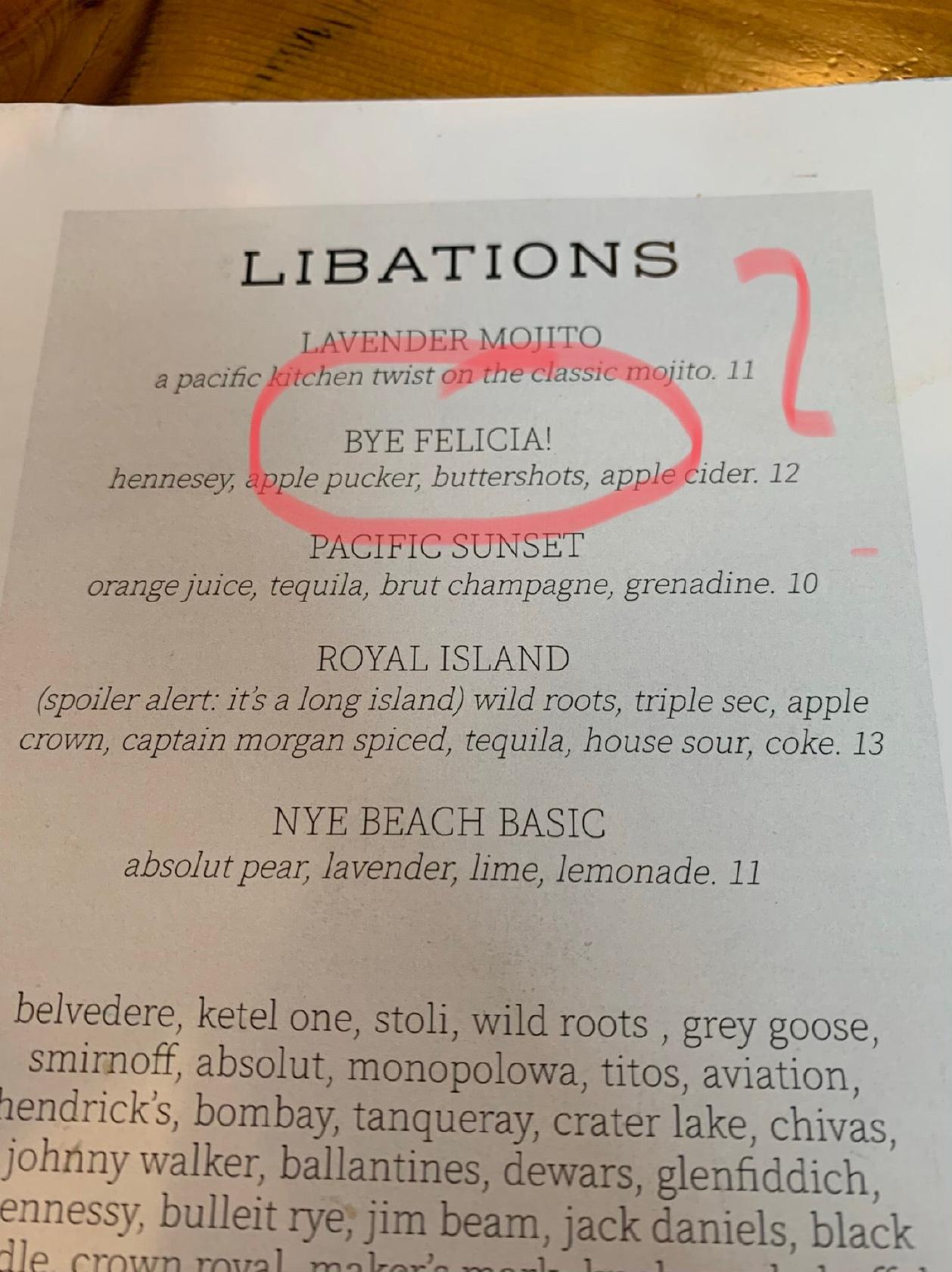 Menu at Pacific Kitchen at Nye Beach pub & bar, Newport
