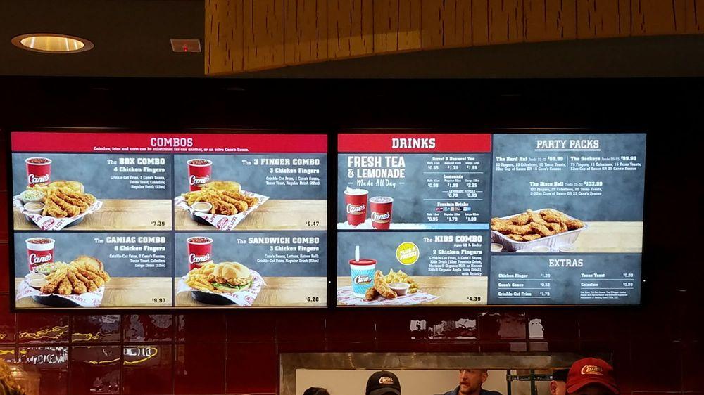 Menu at Raising Cane's Chicken Fingers fast food, Sparks