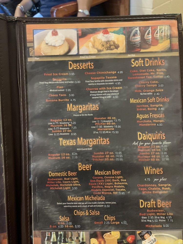 Menu at El Kiosco Mexican Restaurant, Grovetown