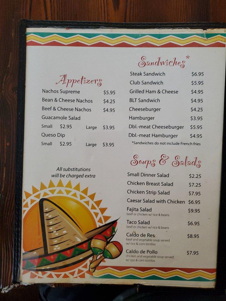 Menu at La Fonda Del Sol restaurant, Jacksonville