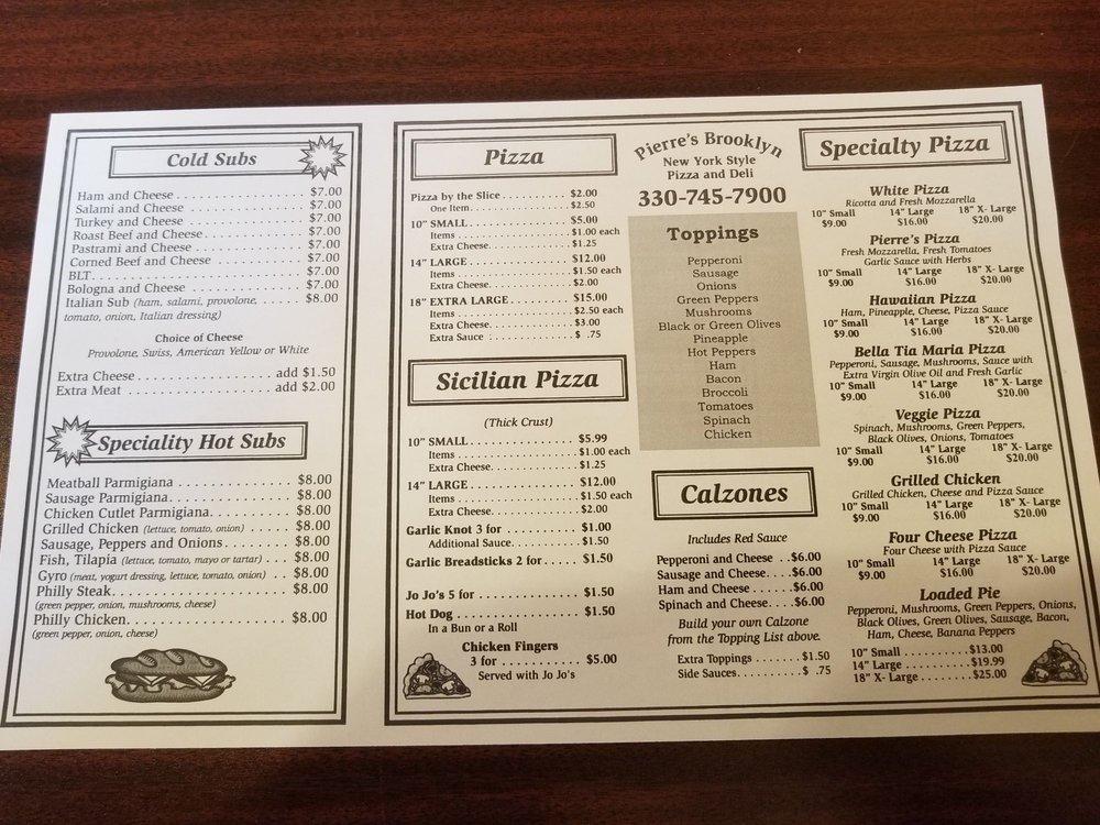 Menu at Showcase Meats, Akron, Manchester Rd