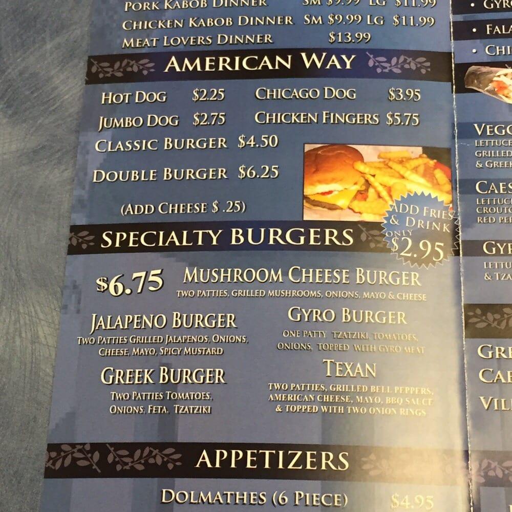 Menu at Greek Islands Grill restaurant, San Tan Valley