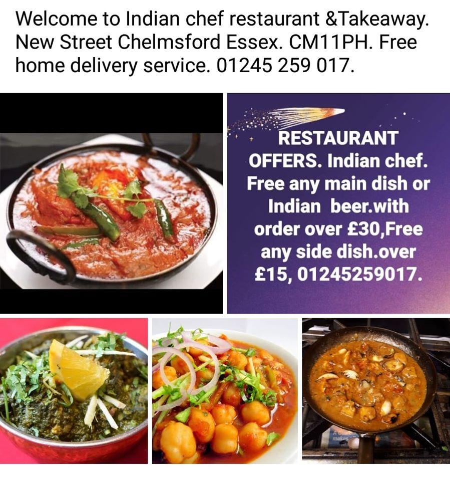 Menu at Indian Chef restaurant, Chelmsford