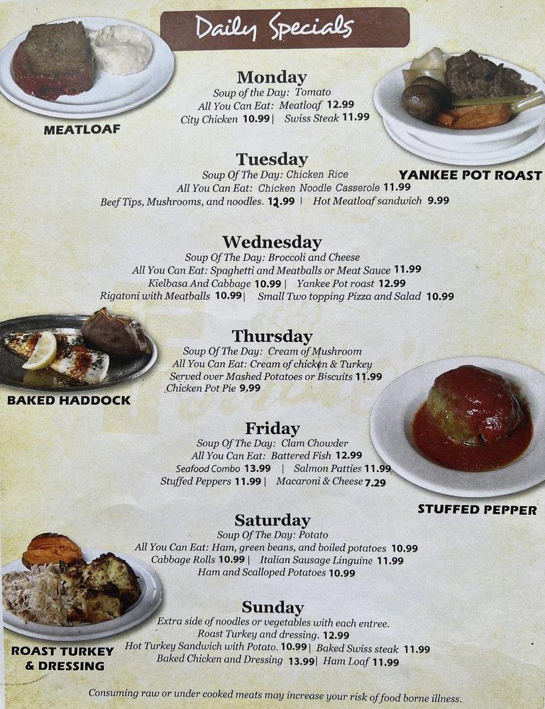 Menu at Ferraro's Family Restaurant, Canton