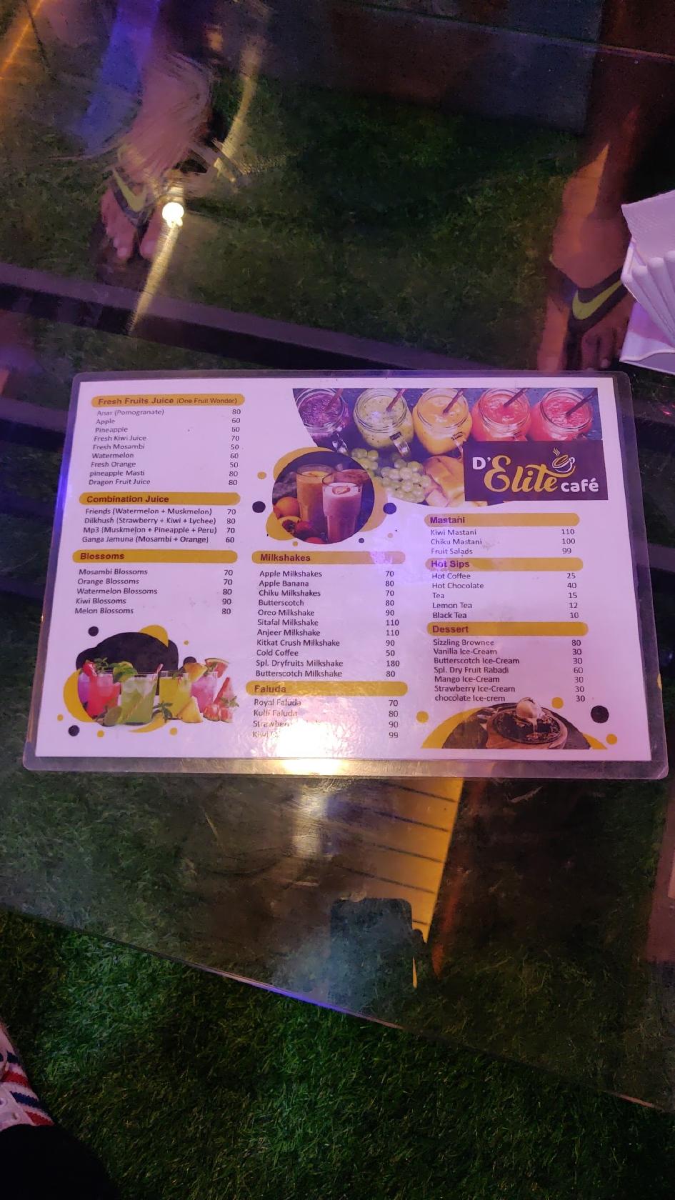 D'elite Cafe menu