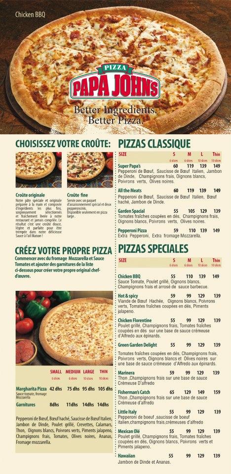 pspps johns menu