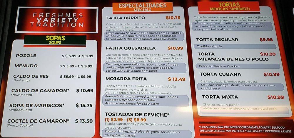 Carta Del Restaurante Los Portales Taqueria 3 Wilmington
