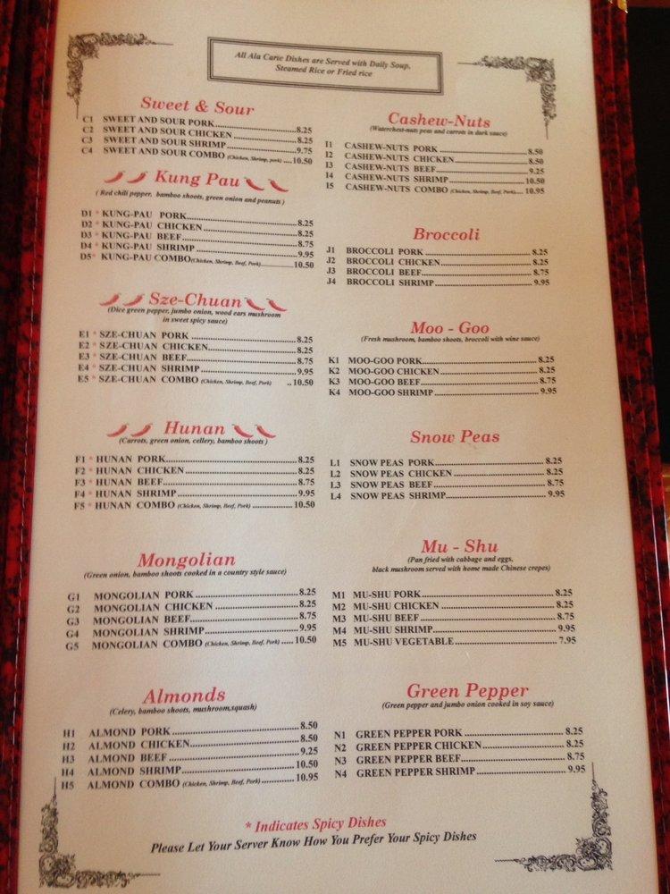 Menu At King Dragon Restaurant, Gallup