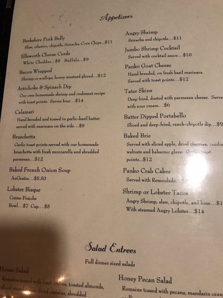Menu at Stonehouse Restaurant & Lounge, Escanaba