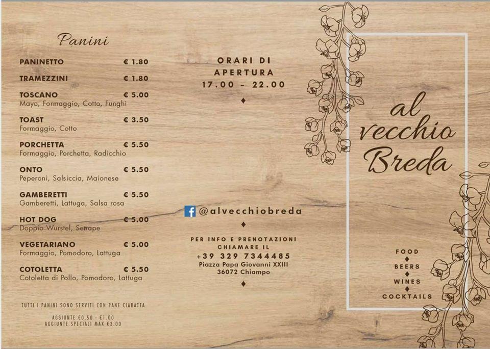 Menu di Al Breda - Bruschetteria 