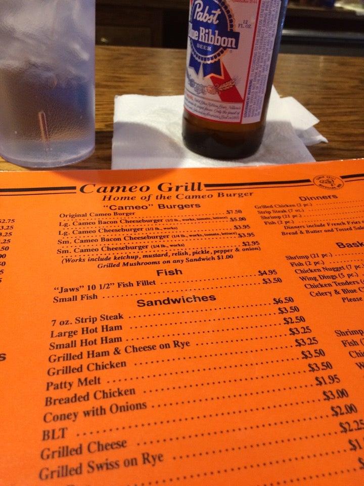 Menu at Cameo Grill pub & bar, Massillon
