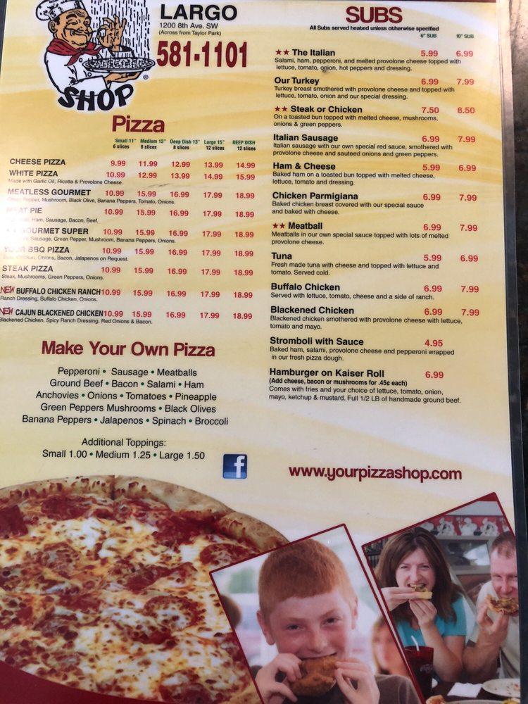 Menu at Your Pizza Shop pizzeria, Largo, 8th Ave SW #2nd