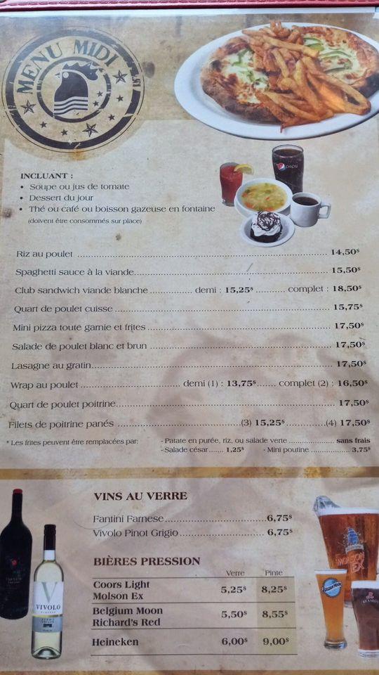 Menu de Sorel-Tracy Bar-B-Q Inc