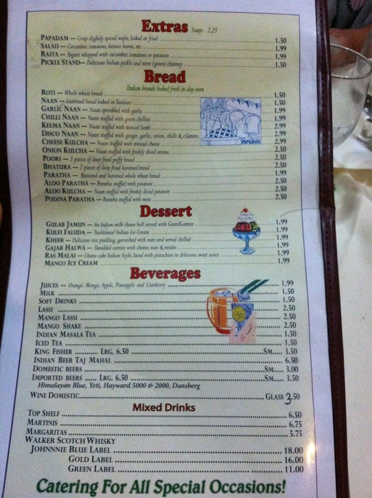 Menu at Ashoka The Great Cuisine Of India restaurant, Artesia