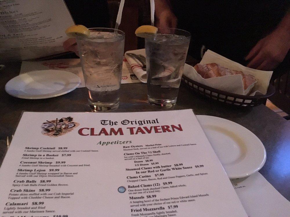 Menu at Clam Tavern restaurant, Clifton Heights