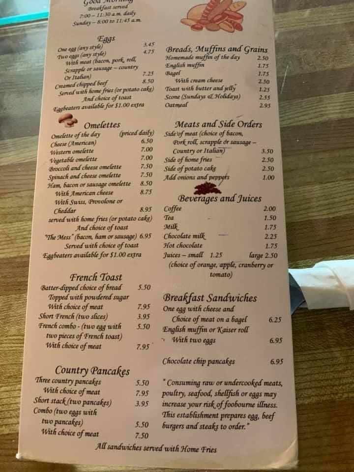 Menu at Cafe Ferraro, Fairless Hills, 523 S Oxford Valley Rd