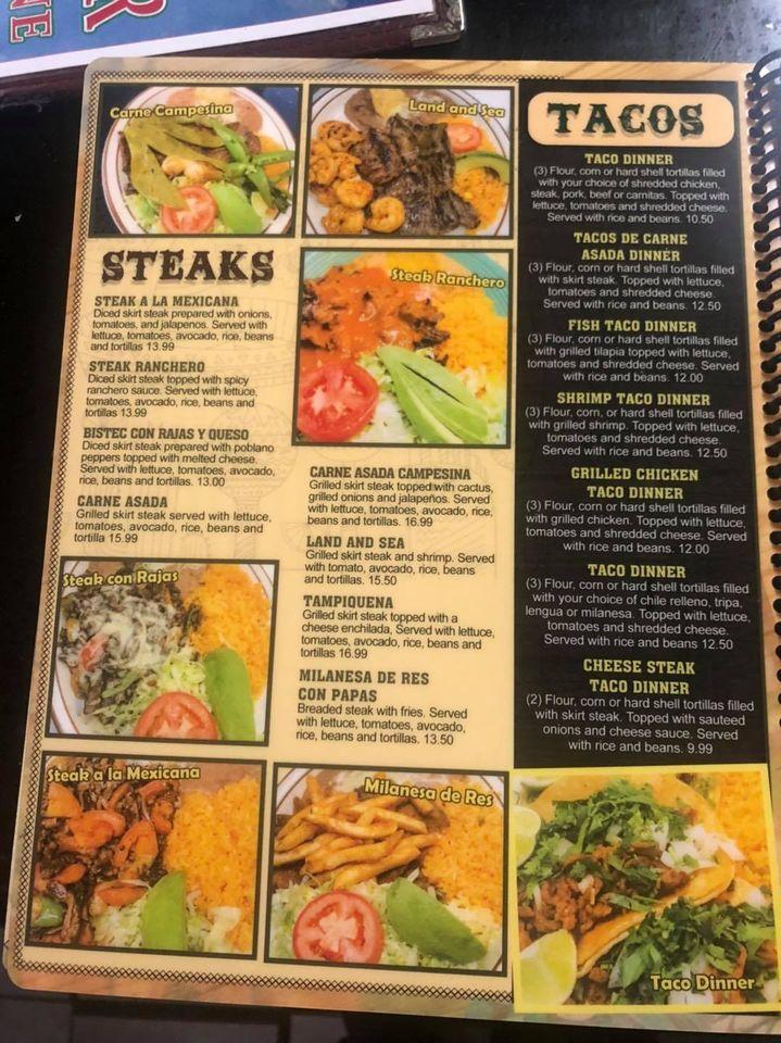 Menu at El Jimador Mexican Cuisine restaurant, Lakes of the Four Seasons