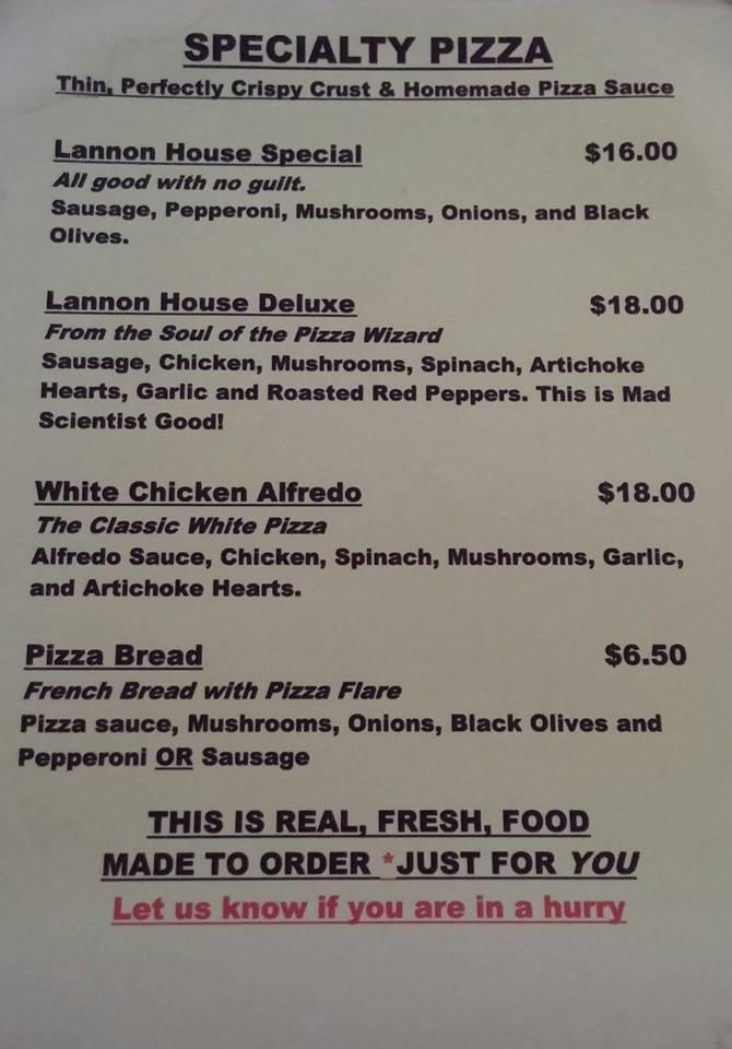 Menu at Dobber's pub & bar, Lannon