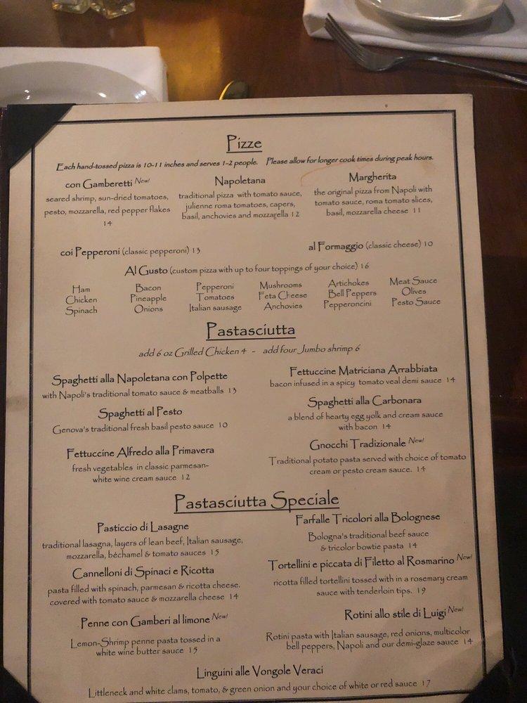 Menu at Luigi's Patio Ristorante pub & bar, College Station, Texas 6