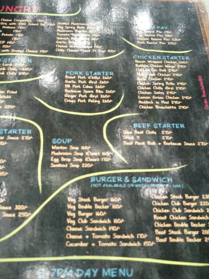 Menu at Blistering Barnacles, Bengaluru, MSK Plaza