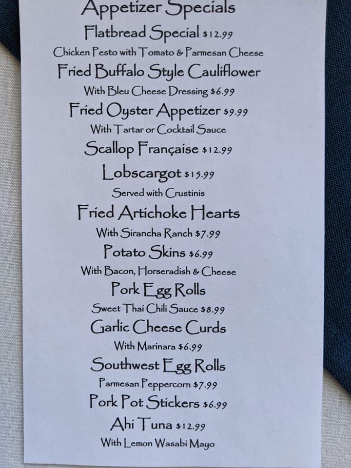Menu at The Breeze pub & bar, Gilford