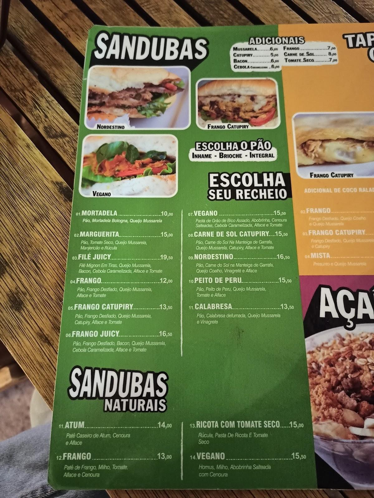 Juicy cardápio