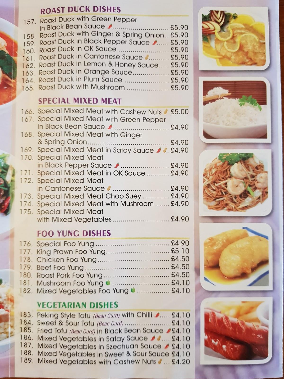 Menu at Wing Lee restaurant, Stockport, 414 Manchester Rd