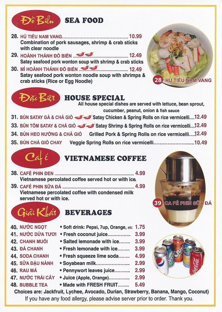 Menu at Pho Hoai Vietnamese Beef House Okotoks restaurant, Okotoks