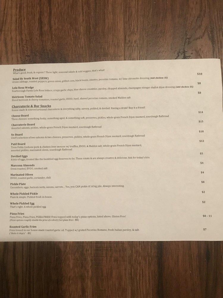 Menu at Fluid State Beer Garden pub & bar, Ventura