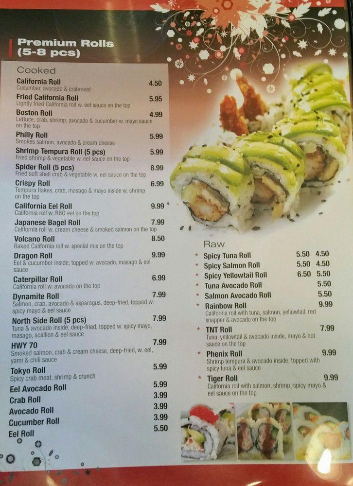 Menu at Sake Hibachi Sushi & Bar, New Bern