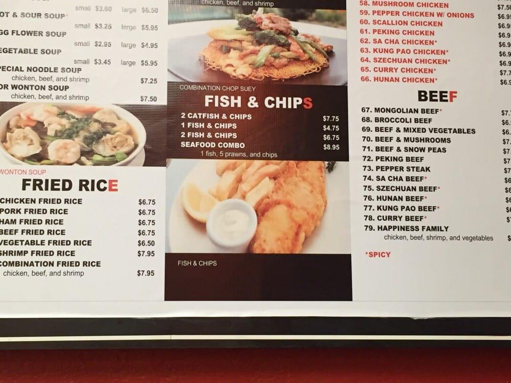 Menu at Joy Wok restaurant, Sunnyvale