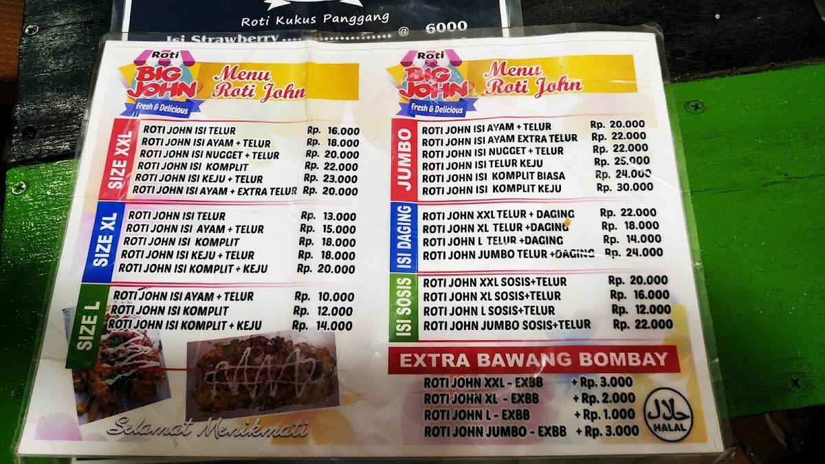 Menu At Roti Big John Cafe Dumai Jl Budi Kemulyaan