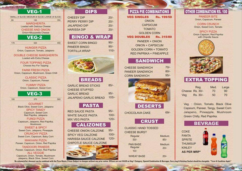 Menu at Prime Pizza, Hisar, Shop No. 5354