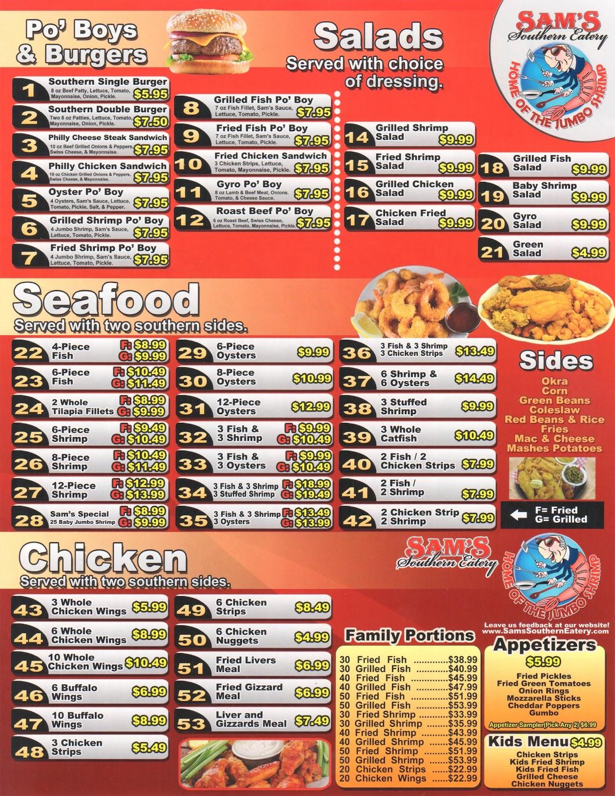 Menu At Angies Fish And Wings Restaurant Tulsa S Sheridan Rd