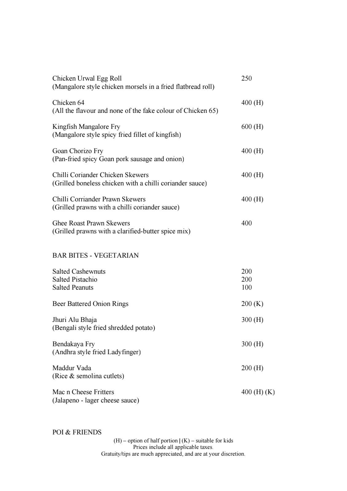 Susegado Brewery & Taproom menu