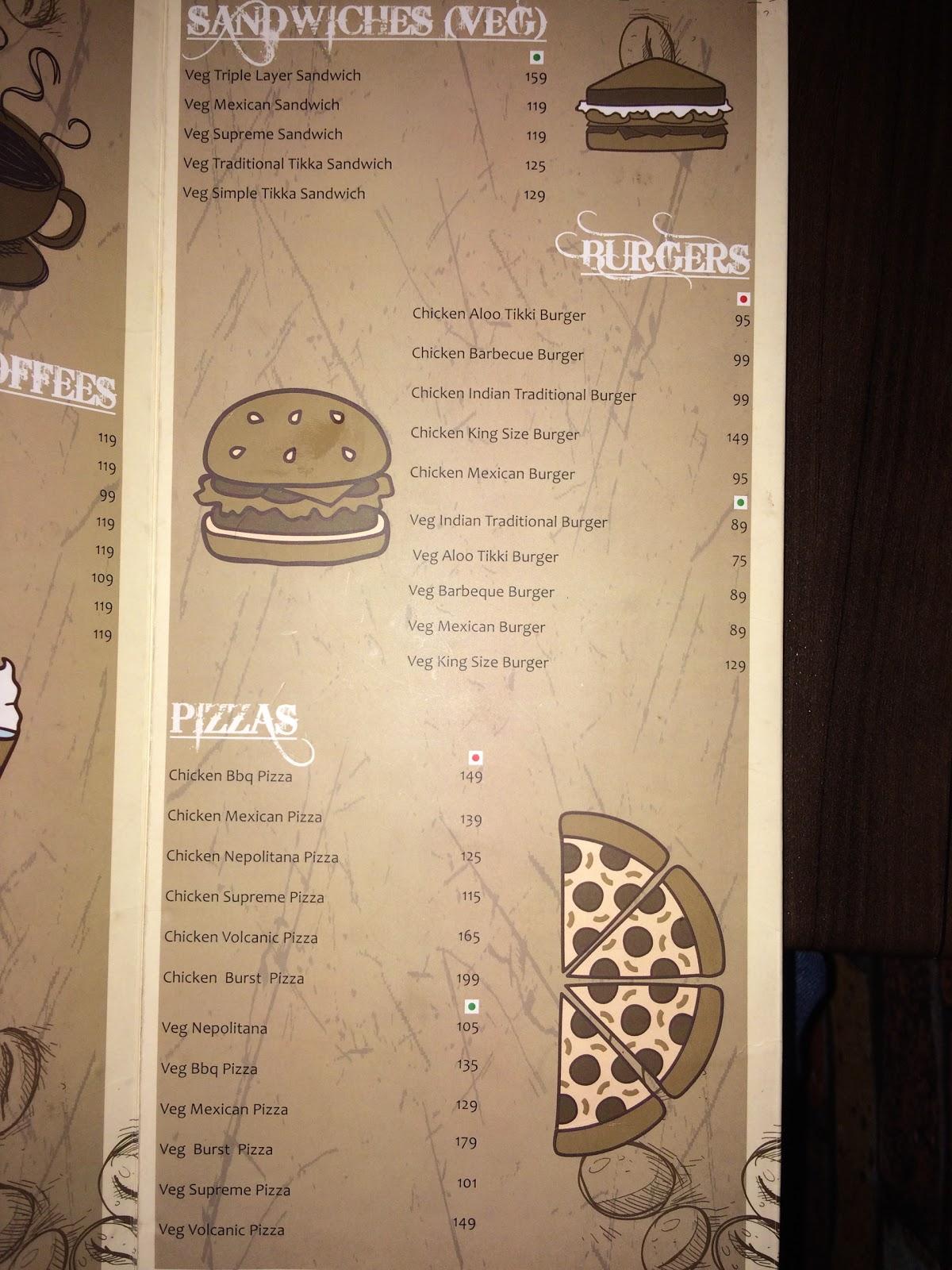 LA CAFEOTHEQUE menu