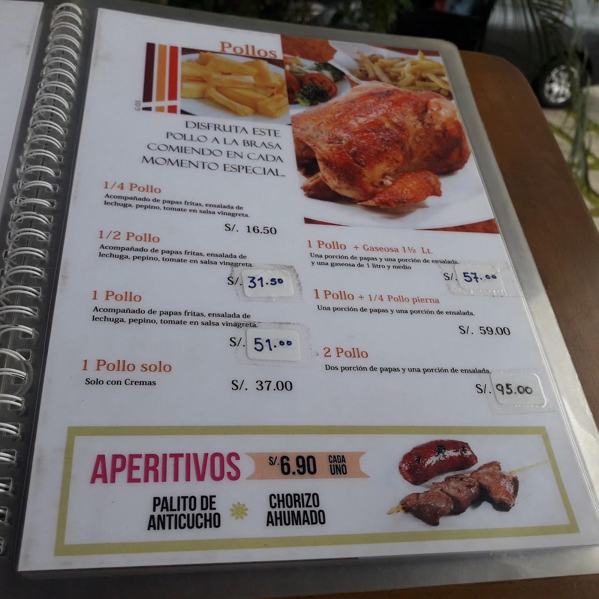 Carta Del Restaurante Poller A El Corralito Magdalena Del Mar