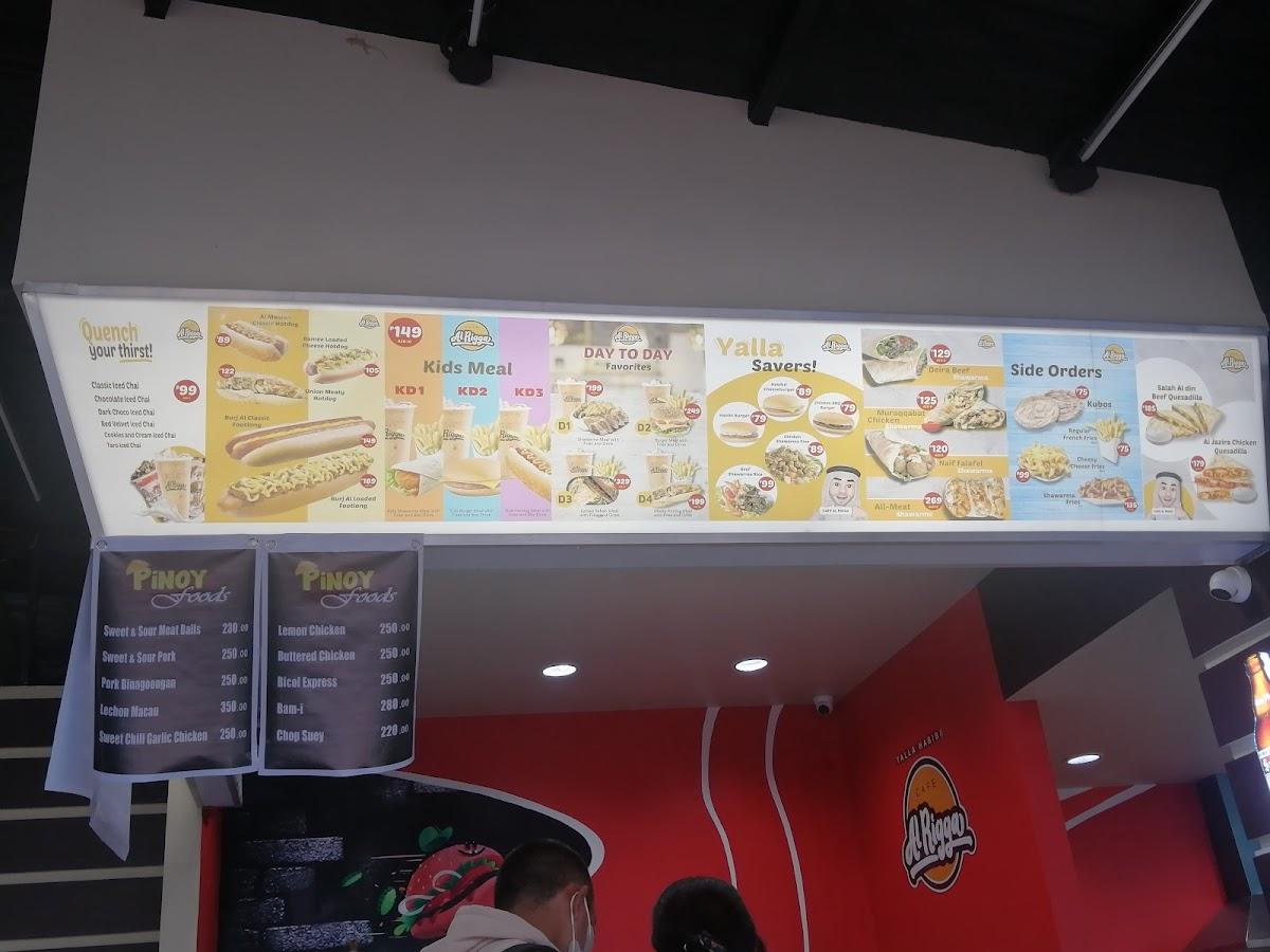 Menu at Al Rigga Tacloban restaurant, Tacloban City