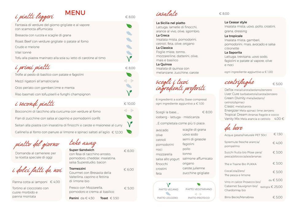Menu di Superstudio Café 