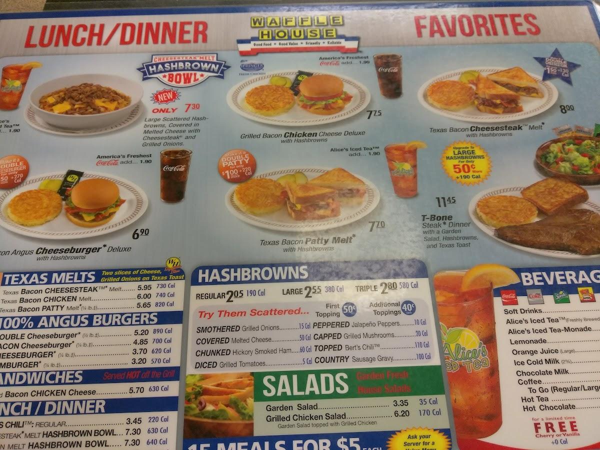 Menu At Waffle House Restaurant, Northport, 5681 Mcfarland Blvd