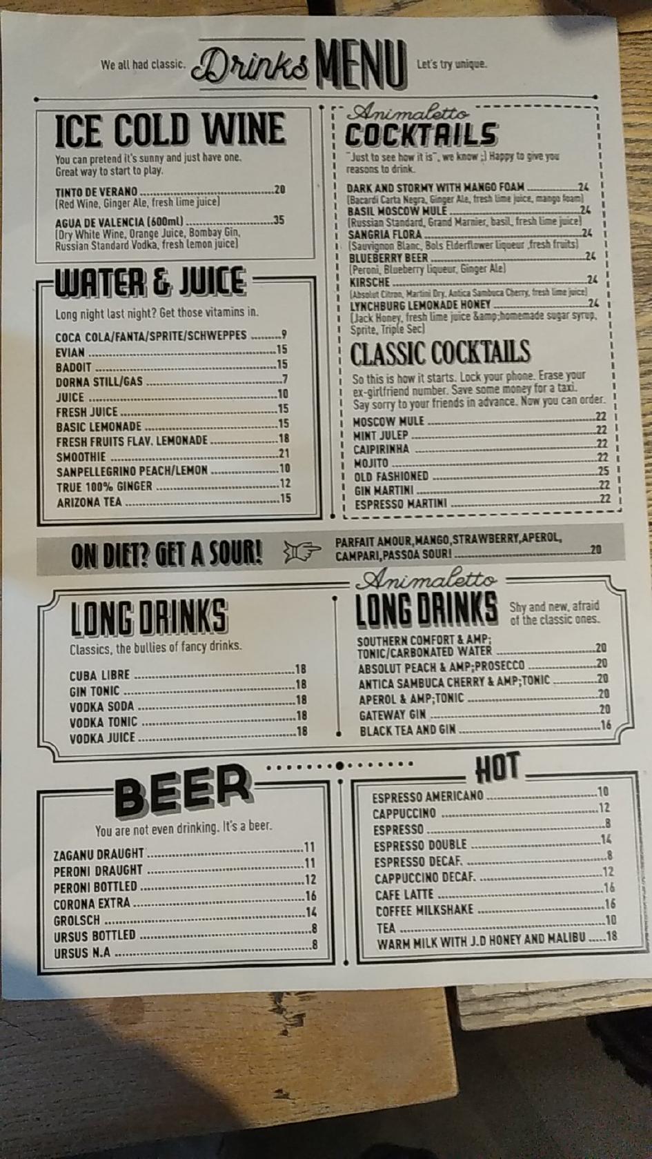 menu-at-animaletto-pizza-bar-bucharest