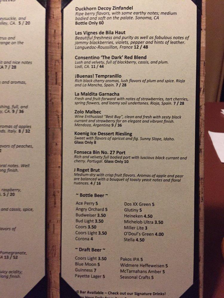 Menu at Oak Barrel of Eagle Restaurant and Lounge, Eagle