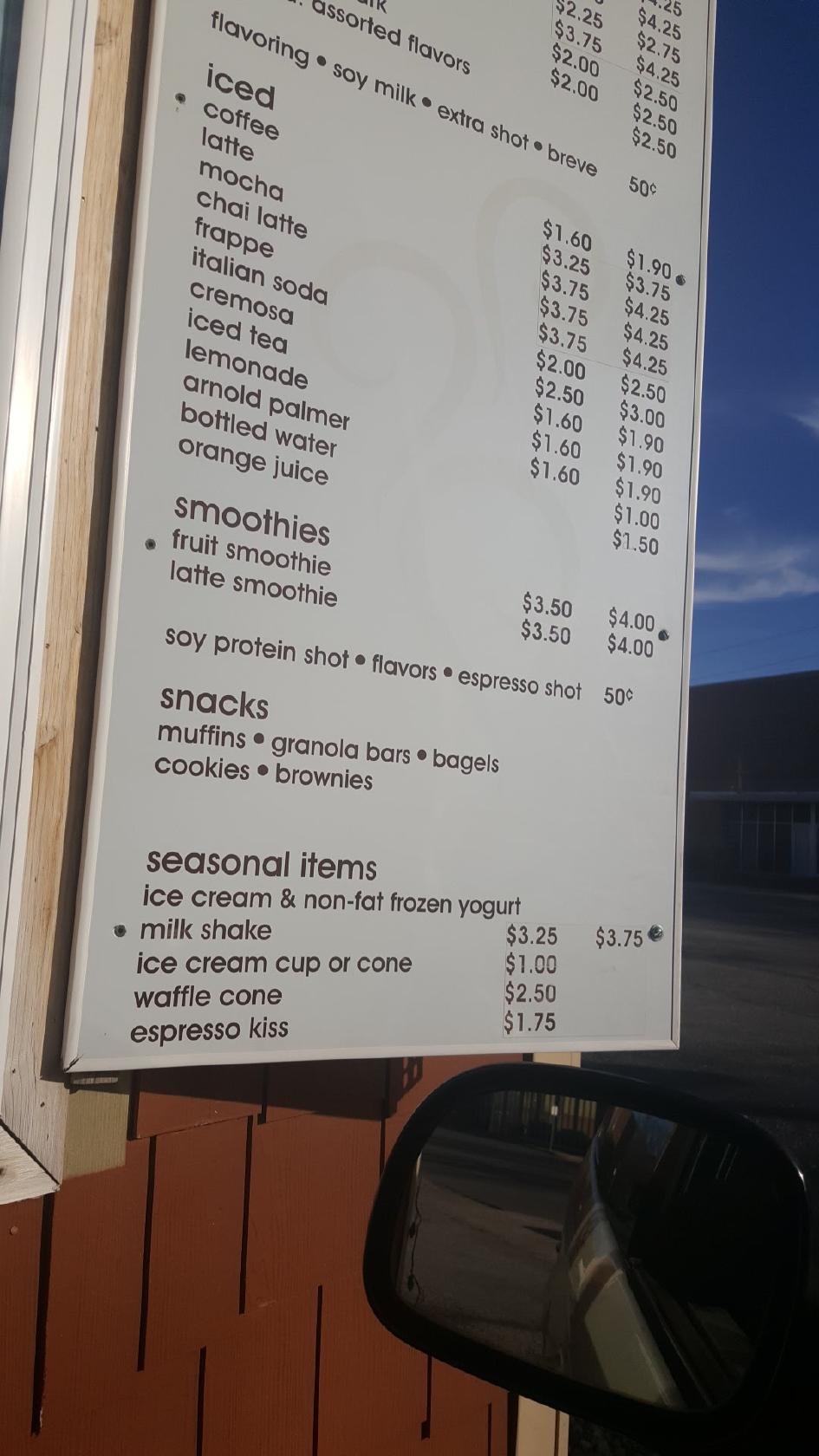 Carta del café Bean, Moberly