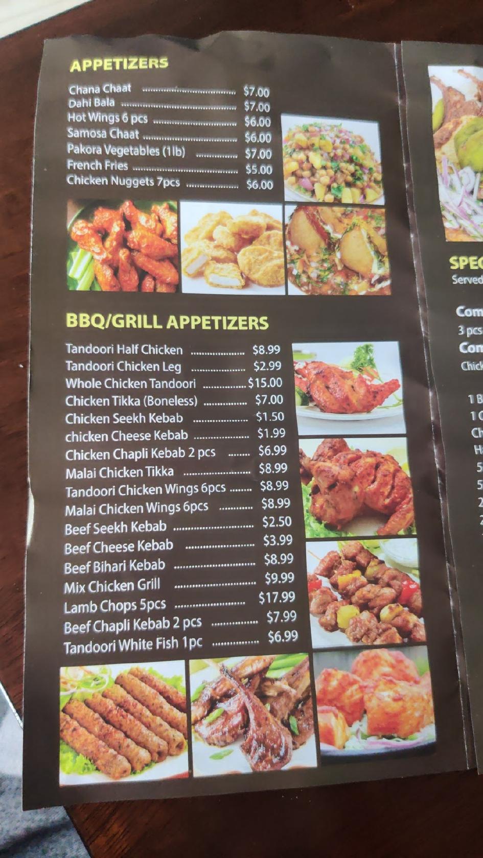 Menu at Shirazi Karahi House restaurant, New York City