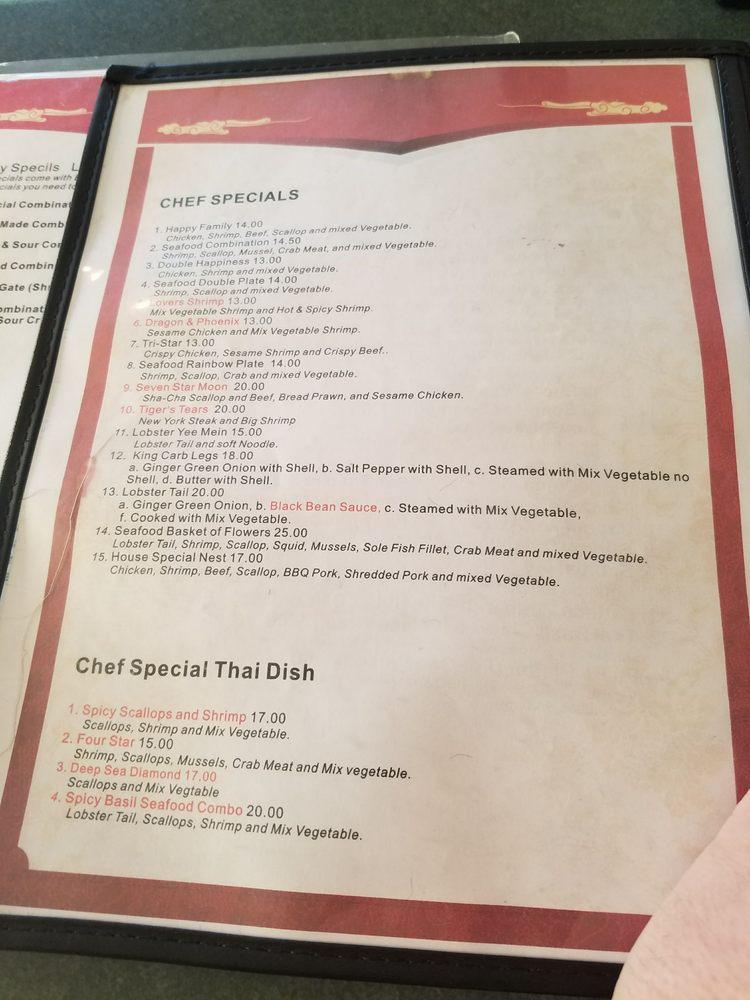 Carta del restaurante Zheng Zhong Chinese & Thai, Mountain View