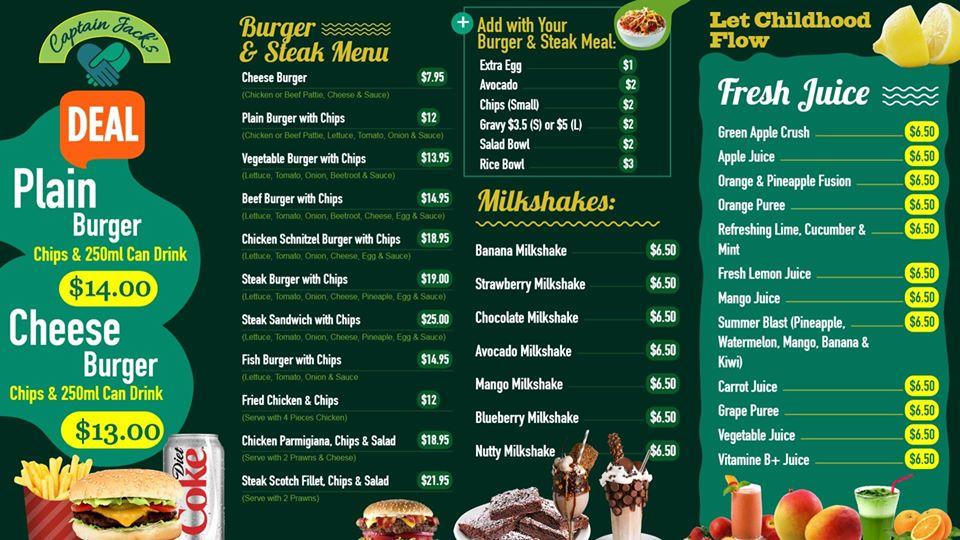 Menu at Captain Jack Fish Chips, Kebab, Pizza & Indian Food restaurant