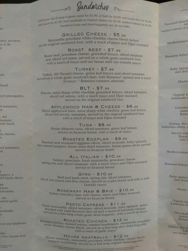 Menu at Eight Ball Cafe, Everett